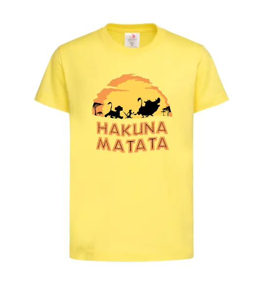 Детская футболка Hakuna matata logo Лимонный фото
