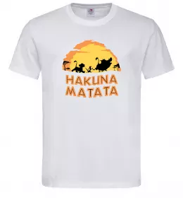 Мужская футболка Hakuna matata logo Белый фото