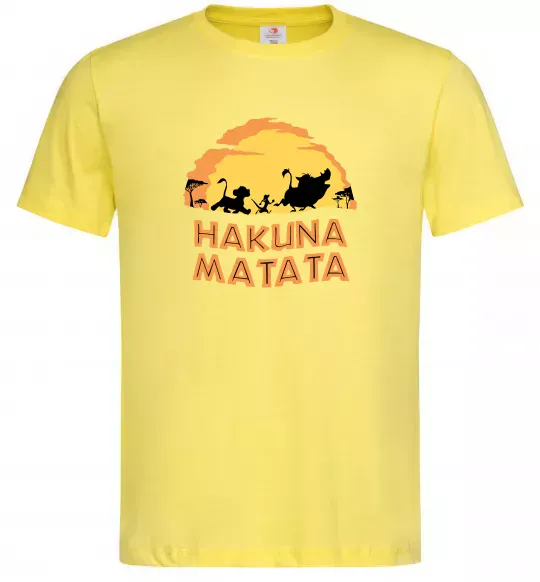Мужская футболка Hakuna matata logo Лимонный фото