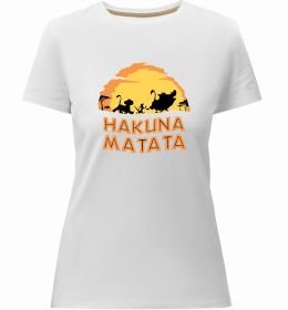 Жіноча преміум футболка Hakuna matata logo