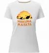 Жіноча преміум футболка Hakuna matata logo Білий фото