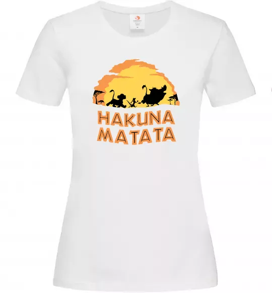 Женская футболка Hakuna matata logo Белый фото