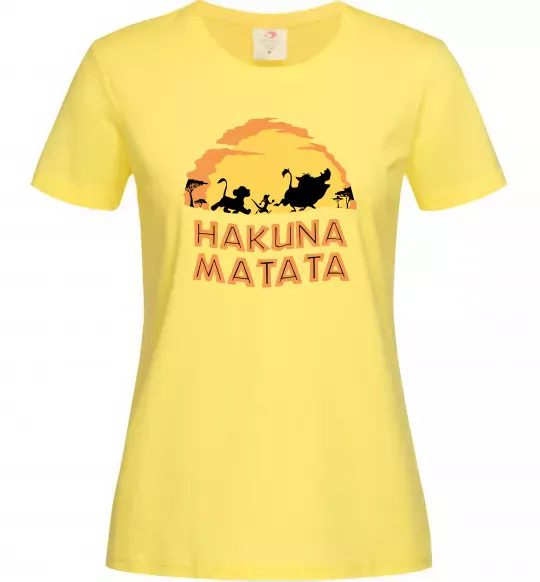 Женская футболка Hakuna matata logo Лимонный фото