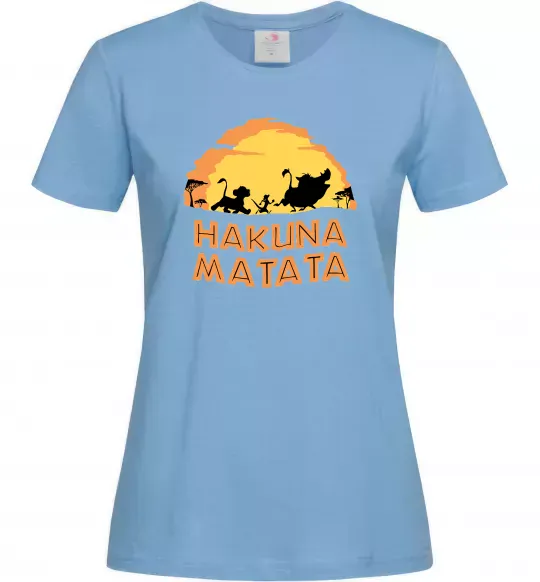 Женская футболка Hakuna matata logo Голубой фото