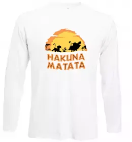 Лонгслів Hakuna matata logo Білий фото