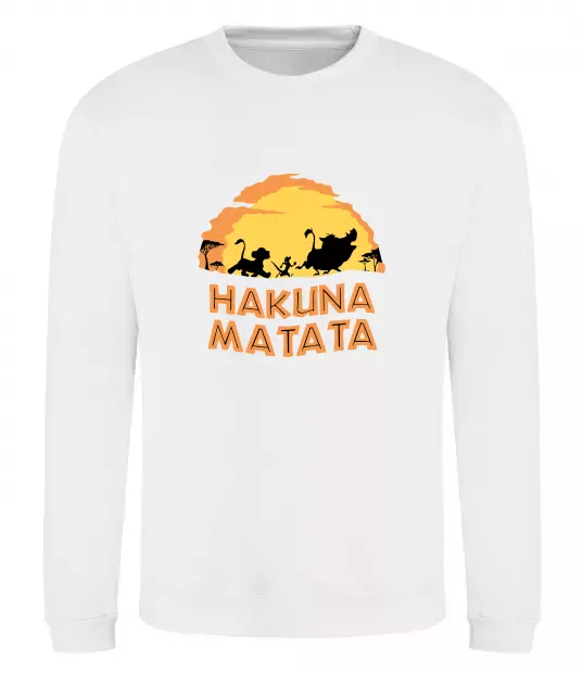 Світшот Hakuna matata logo Білий фото