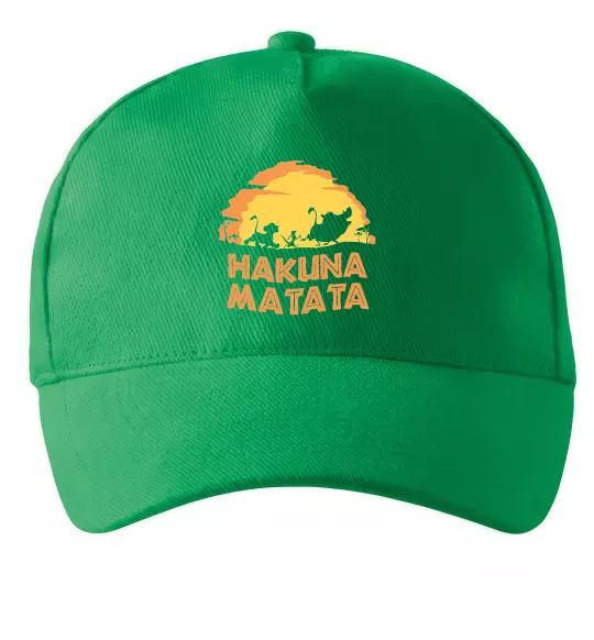 Кепка Hakuna matata logo Зеленый фото