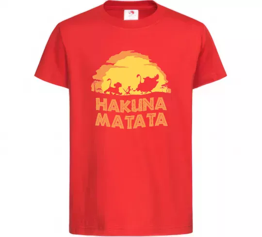 Детская футболка Hakuna matata logo Красный фото