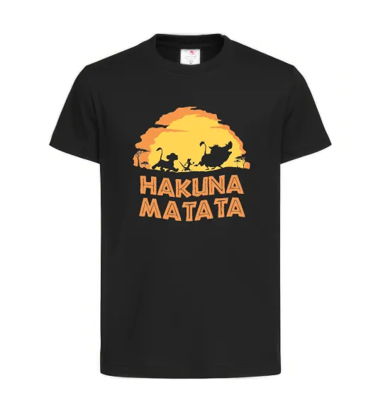 Детская футболка Hakuna matata logo Черный фото