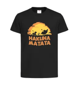 Детская футболка Hakuna matata logo Черный фото