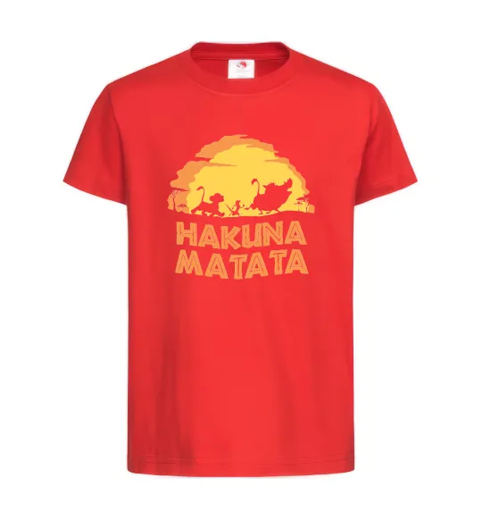 Детская футболка Hakuna matata logo Красный фото