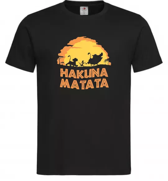 Мужская футболка Hakuna matata logo Черный фото