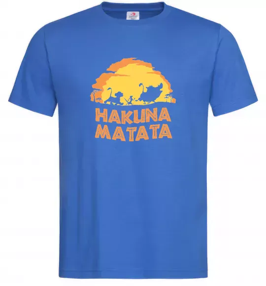 Мужская футболка Hakuna matata logo Ярко-синий фото
