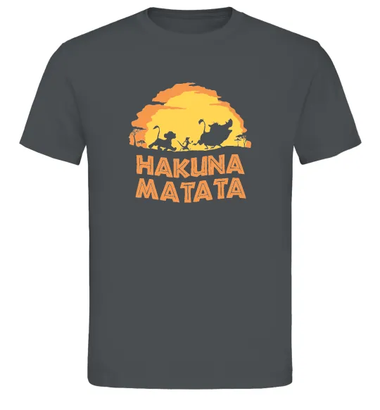 Мужская футболка Hakuna matata logo Графит фото