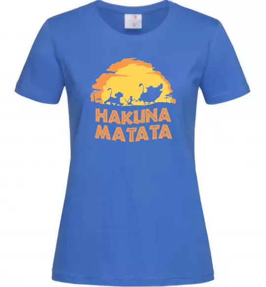 Женская футболка Hakuna matata logo Ярко-синий фото