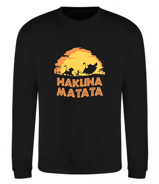 Світшот Hakuna matata logo Чорний фото