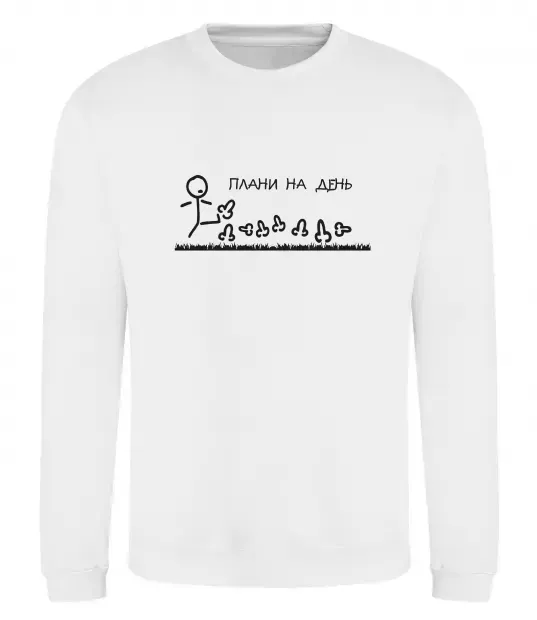 Свитшот Плани на день Белый фото
