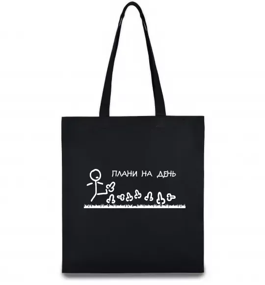 Еко-сумка Плани на день Чорний фото