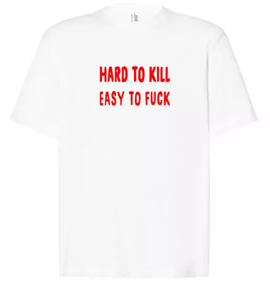 Футболка Оверсайз Hard to kill Белый фото