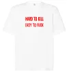 Футболка Оверсайз Hard to kill Белый фото