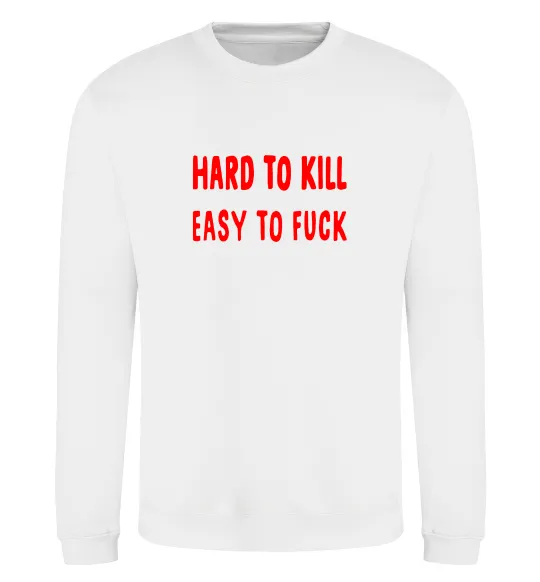 Світшот Hard to kill Білий фото