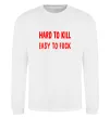 Світшот Hard to kill Білий фото
