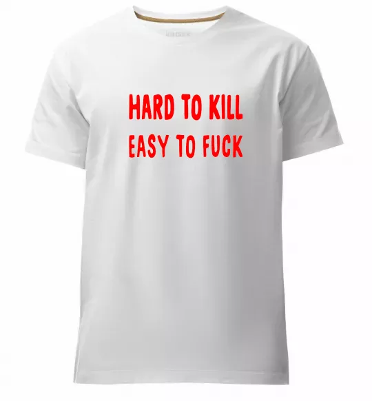 Чоловіча преміум футболка Hard to kill Білий фото