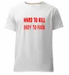 Чоловіча преміум футболка Hard to kill Білий фото