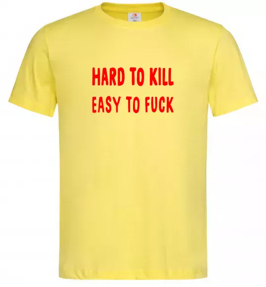Мужская футболка Hard to kill Лимонный фото