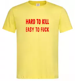 Мужская футболка Hard to kill Лимонный фото