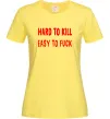 Жіноча футболка Hard to kill Лимонний фото
