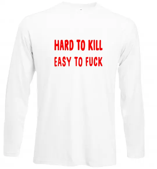 Лонгслив Hard to kill Белый фото