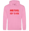 Мужская толстовка (худи) Hard to kill Розовый фото