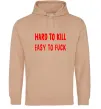 Чоловіча толстовка (худі) Hard to kill Пісочний Чоловіча толстовка (худі) Hard to kill Пісочний фото