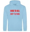 Жіноча толстовка (худі) Hard to kill Блакитний фото