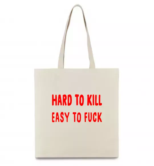 Еко-сумка Hard to kill Бежевий фото