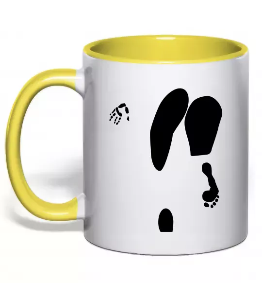 Чашка с цветной ручкой Popa Солнечно желтый фото