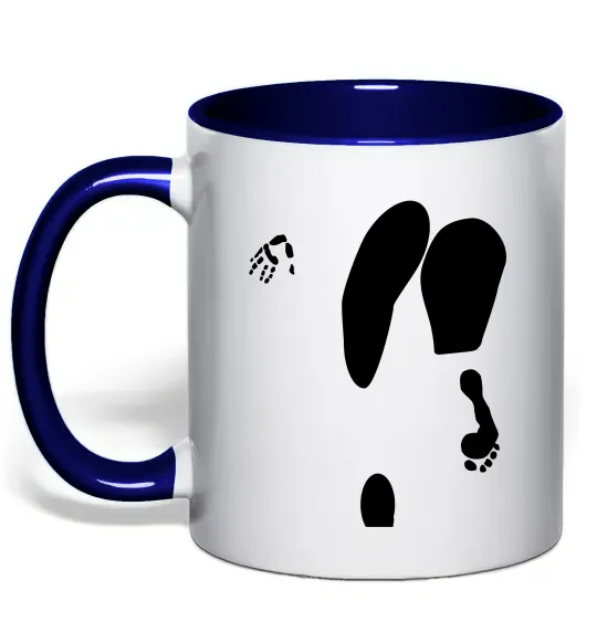 Чашка с цветной ручкой Popa Глубокий темно-синий фото