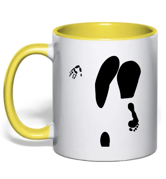 Чашка с цветной ручкой Popa Лимонный фото