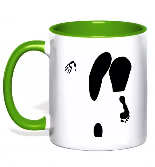 Чашка с цветной ручкой Popa Зеленый фото