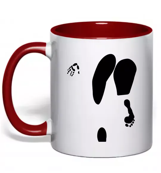 Чашка с цветной ручкой Popa Красный фото