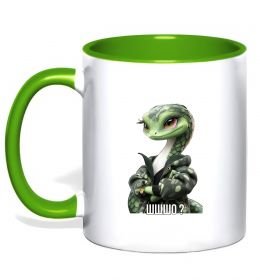 Чашка з кольоровою ручкою Ш-ш-шо Чашка з кольоровою ручкою Ш-ш-шо