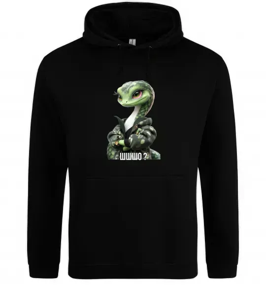 Женская толстовка (худи) Ш-ш-шо Черный фото