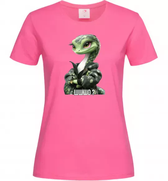 Женская футболка Ш-ш-шо Ярко-розовый фото