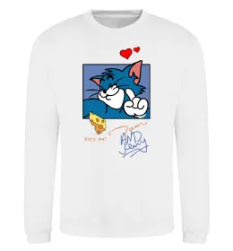 Світшот Том kiss me Білий фото