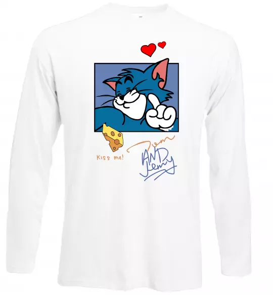 Лонгслів Том kiss me Білий фото