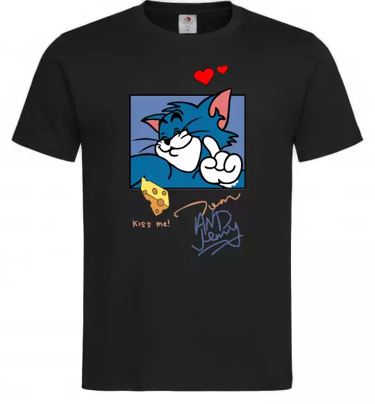 Мужская футболка Том kiss me Черный фото