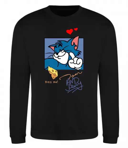 Свитшот Том kiss me Черный фото