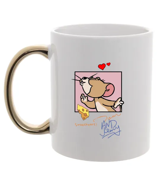 Чашка с цветной ручкой Джері Sweatheart Золото фото