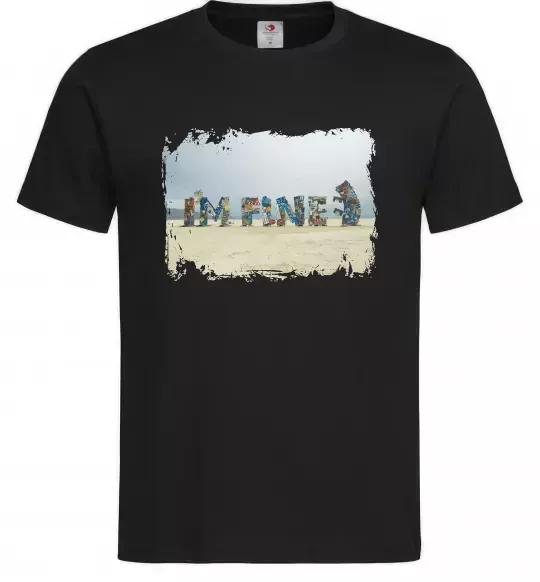 Чоловіча футболка I`m fine Чорний фото